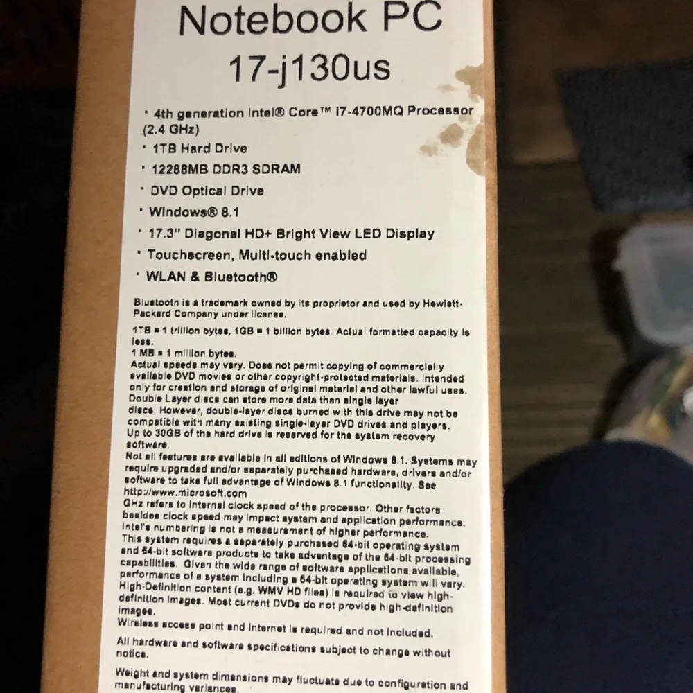 17” touch screen laptop. With wonderful case. Used for 2-3months.